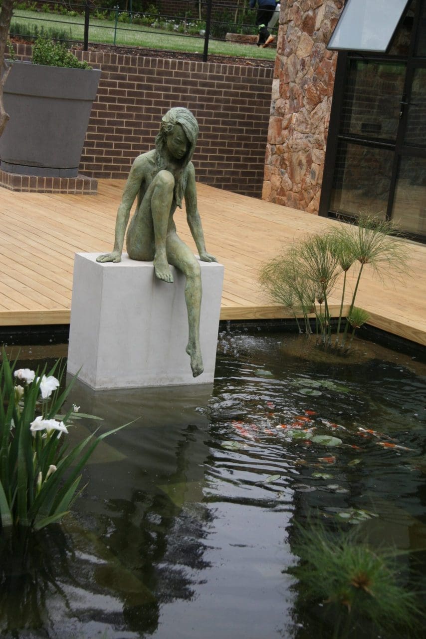 Large bronze sculpture “Faith” by Heidi Hadaway for indoor or outdoor display
