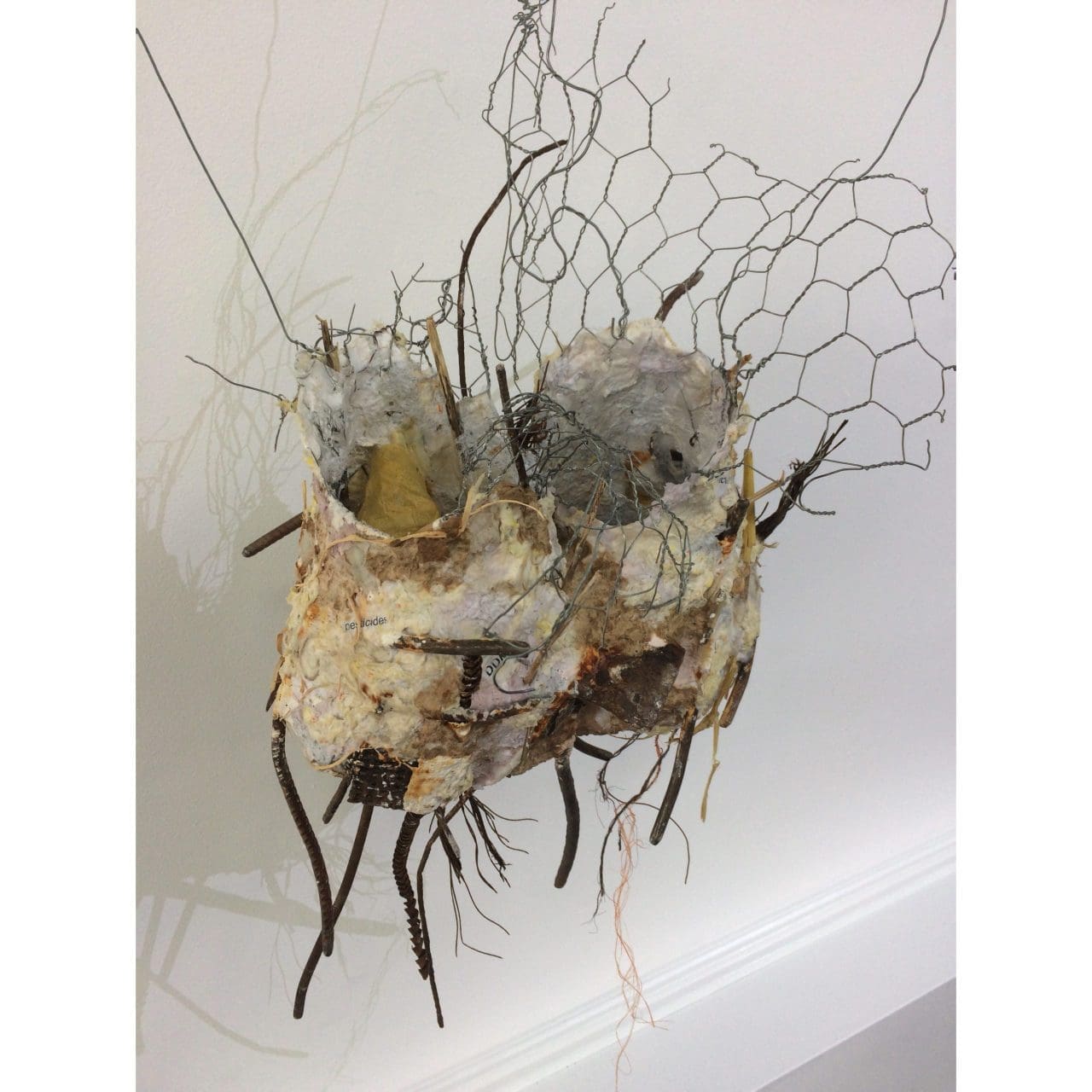 Mixed media sculpture Nests by Fiona Campbell for interior display