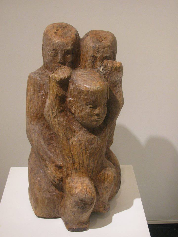 Wood carved family sculpture “Home” by Tania Ivanova Tzanova