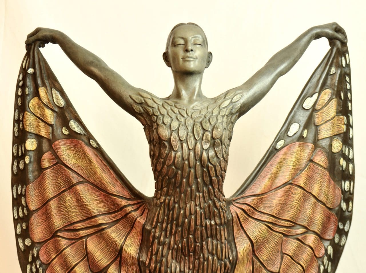 Bronze abstract sculpture "Monarch" by Jonathan Hateley.
