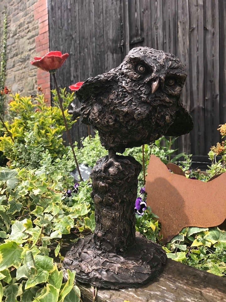 Dodgy Landing (Owl Garden Sculpture)