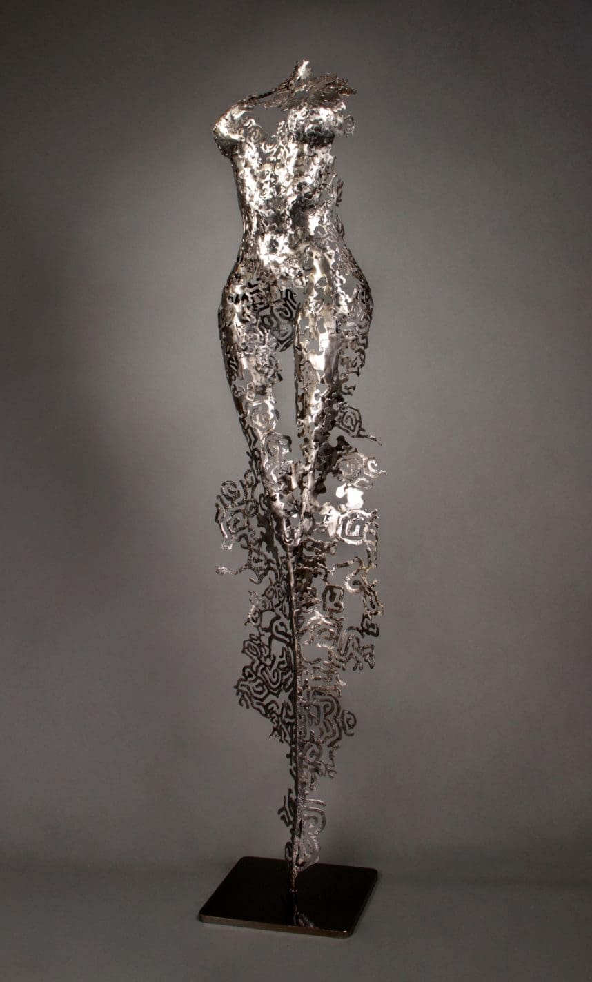 AMANDAS Tall Nude Female Shiny Sculpture