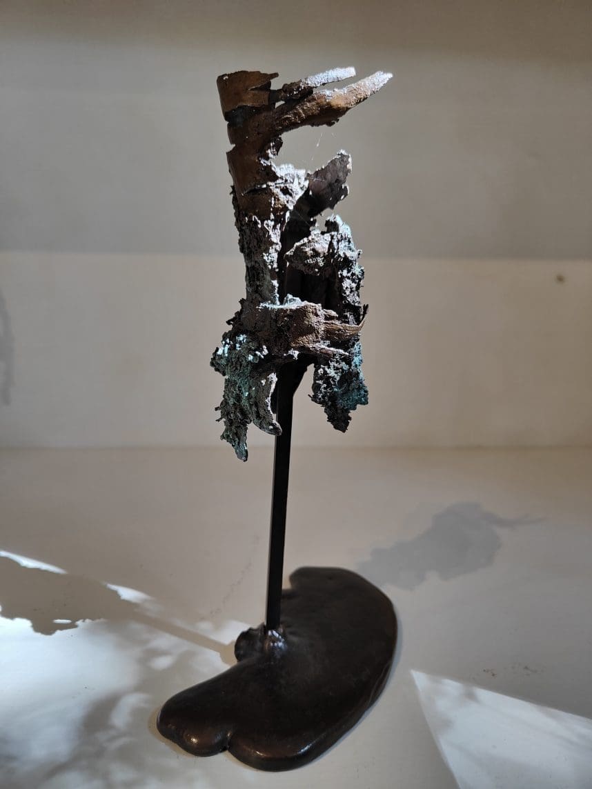 SPINDLE (Bronze Contemporary Abstract Indoor Sculpture)
