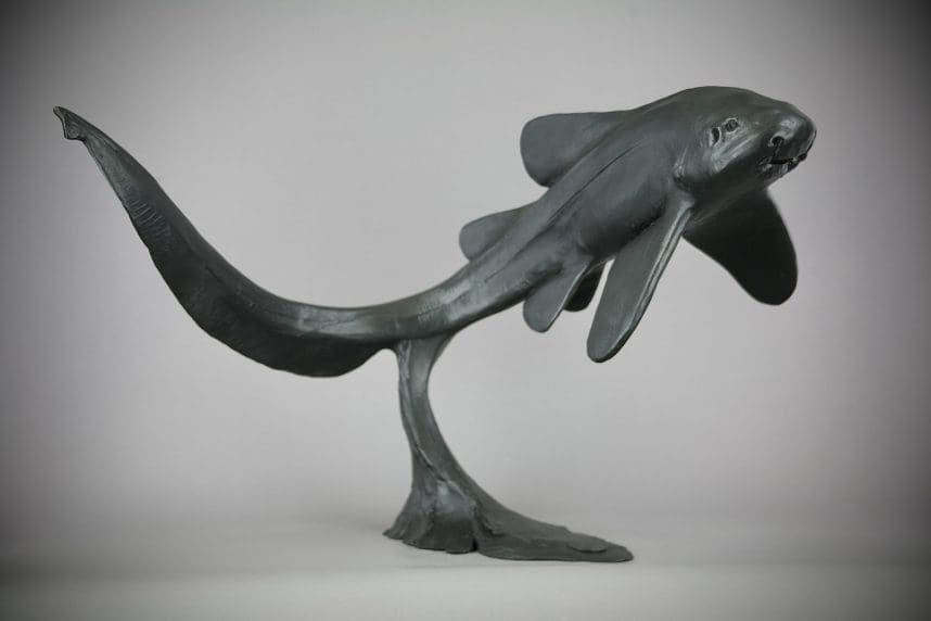 'Leopard Shark' Bronze Lifelike Sculpture.