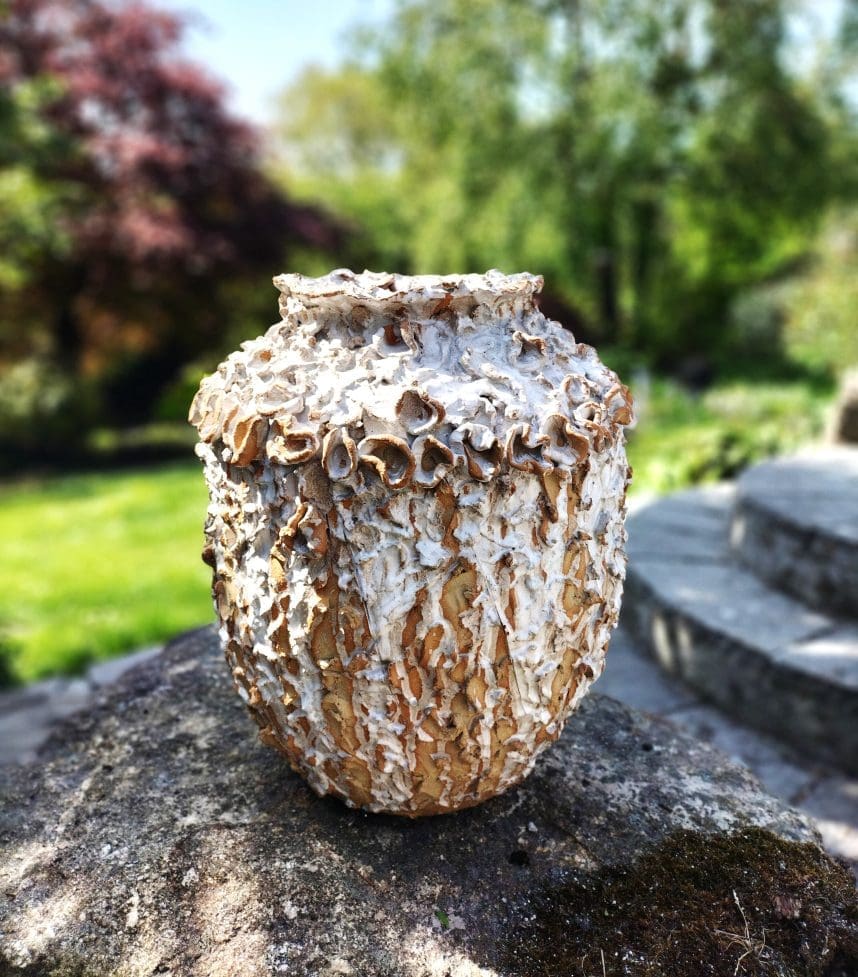 Seafoam (Shell Encrusted Vase Sculpture)