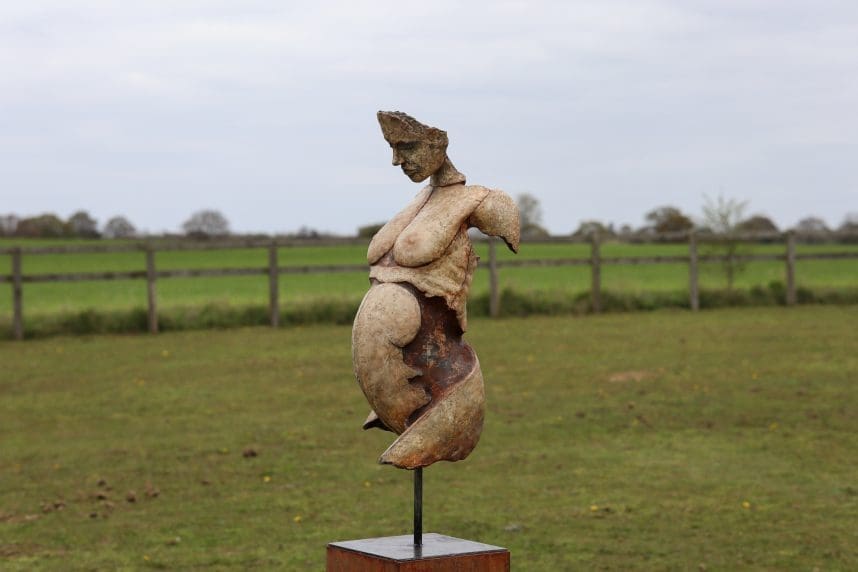 Mother in Waiting Abstract Pregnant Woman Sculpture,