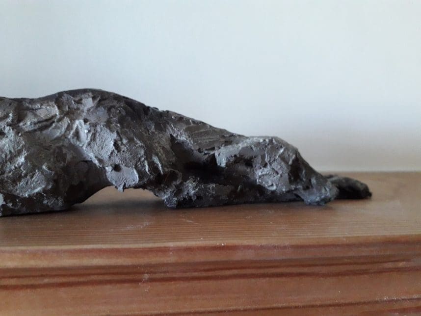 Greyhound Dog Lying Down - Abstract Ceramic Sculpture, - Image 2