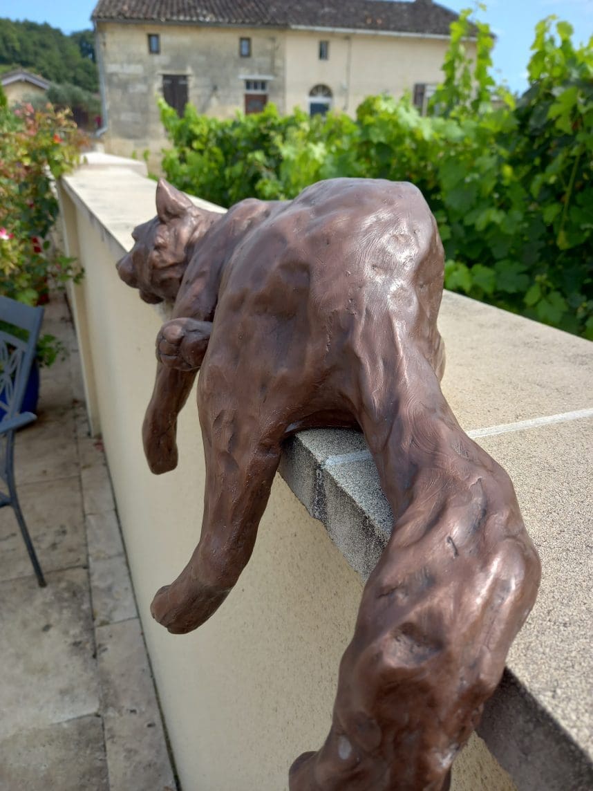 Catatonic (Cat Sleeping on Wall Sculpture) - Image 2