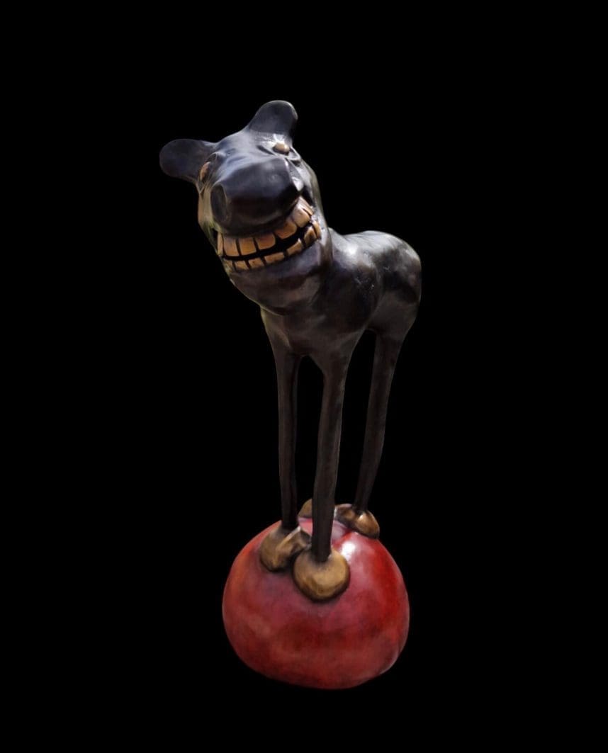 'Say Hello to The High Horse' Small Caricature Abstract Bronze Sculpture, - Image 9