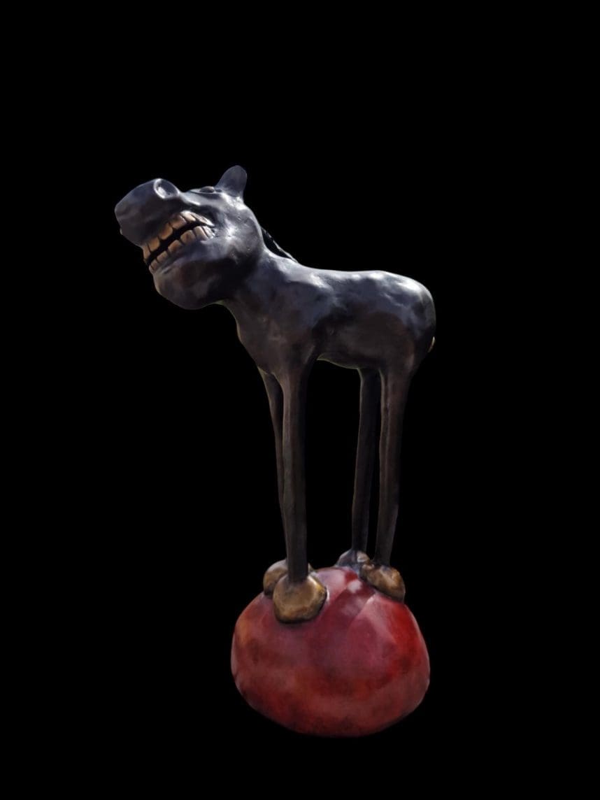 'Say Hello to The High Horse' Small Caricature Abstract Bronze Sculpture, - Image 10