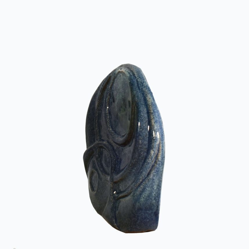 "Water" Series (Small RoundBlue Abstract Sculpture) - Image 4
