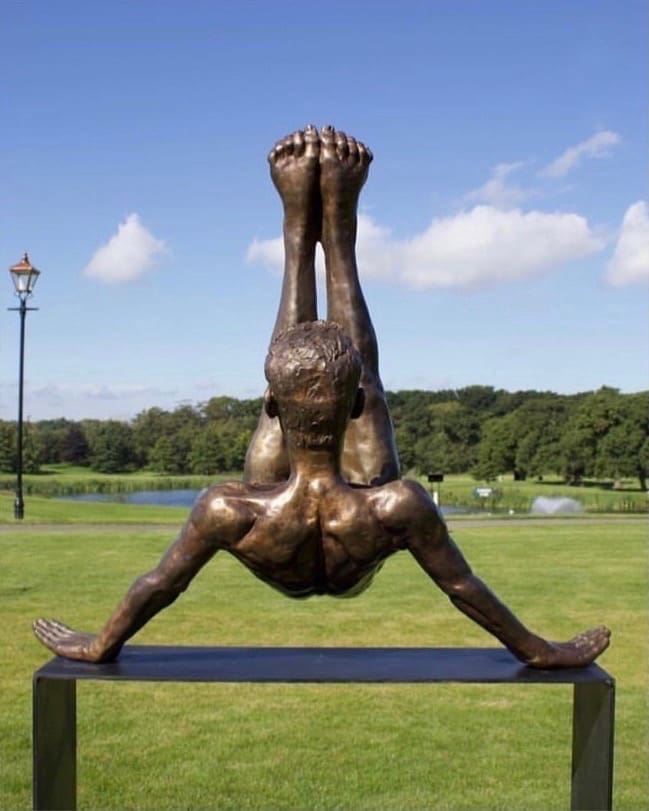 Loki (Bronze Nude Male Gymnast Sculpture)