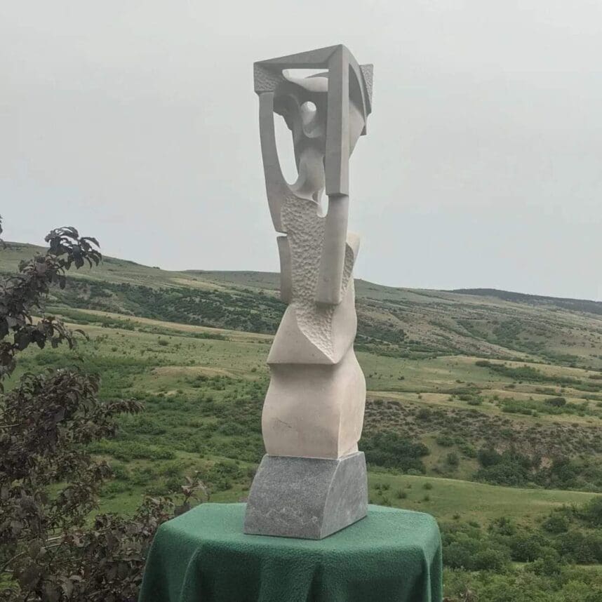 Today (Contemporary Abstract carved Stone Sculpture) - Image 3