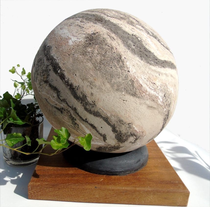 Giant Strata Sphere Ceramic Sculpture - Image 2