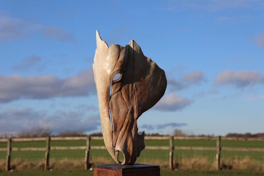 Grace, Bronze Minimalist Abstract Horse Head sculpture, - Image 8