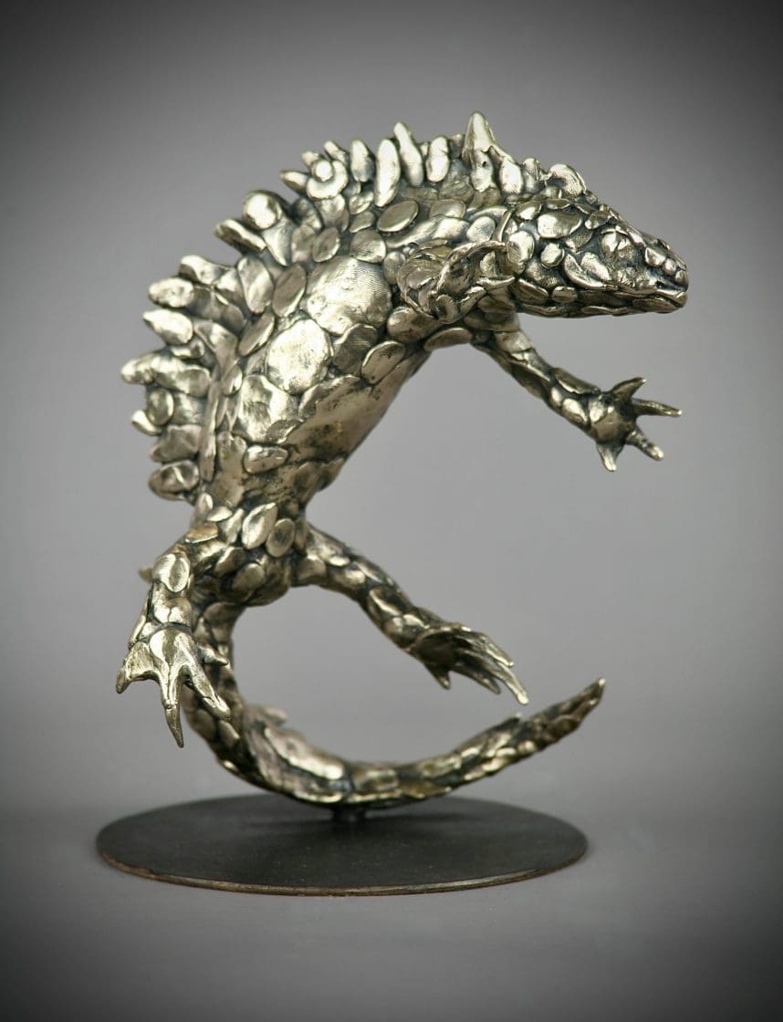 'Great Crested Newt' Abstract Large Sculpture, - Image 9