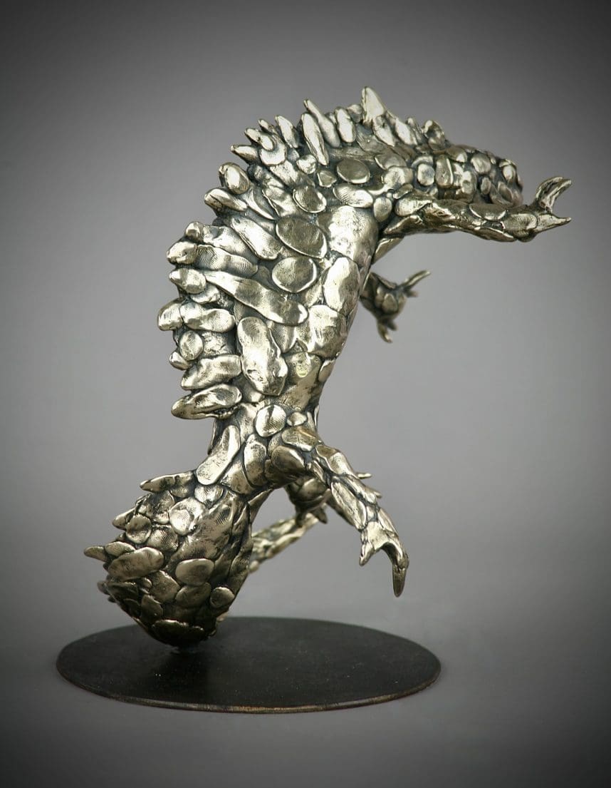 'Great Crested Newt' Abstract Large Sculpture, - Image 8