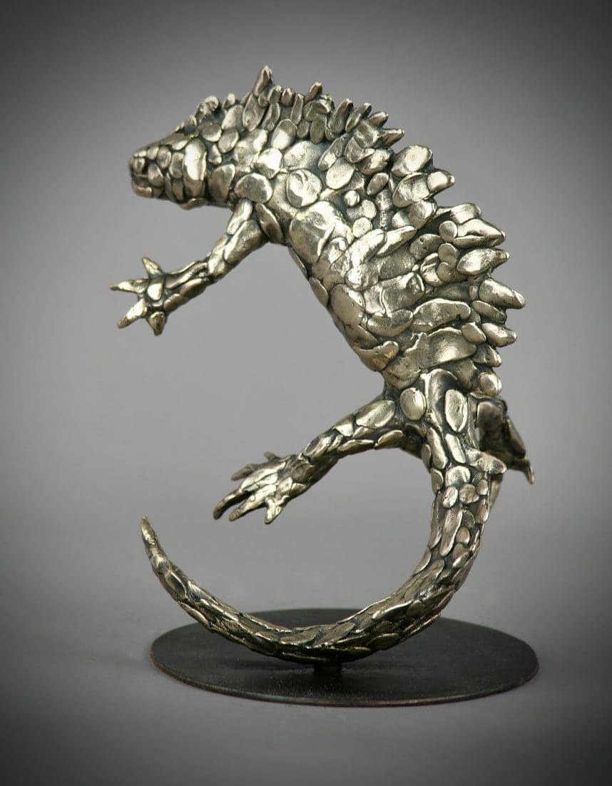 'Great Crested Newt' Abstract Large Sculpture, - Image 7
