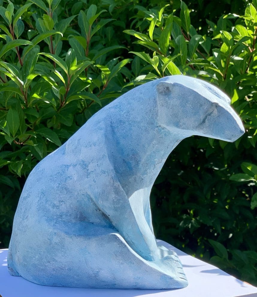 'Sitting Polar Bear' Minimalist Abstract Sculpture, - Image 2