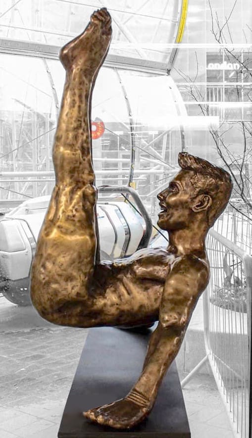 Loki (Bronze Nude Male Gymnast Sculpture) - Image 2