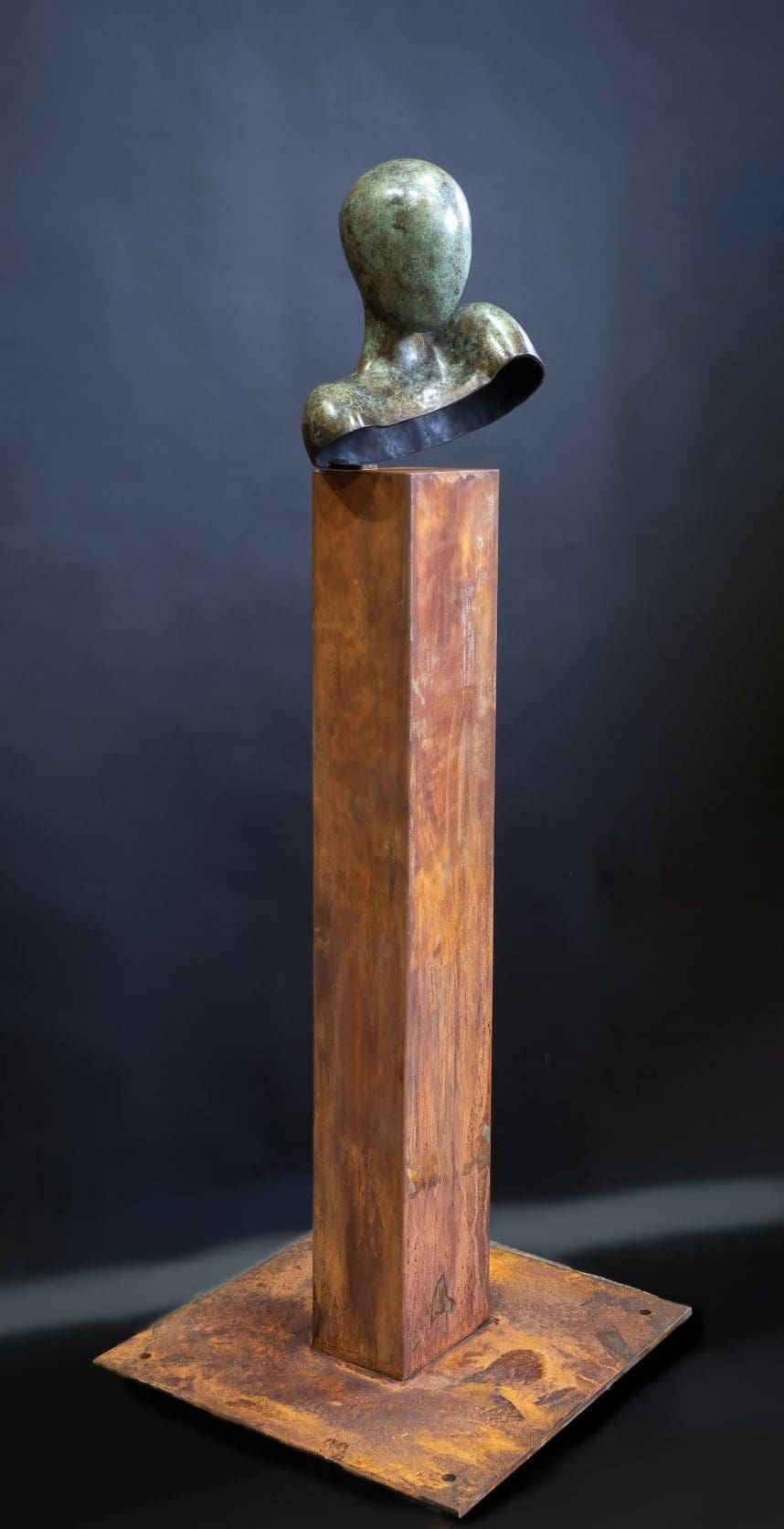 The Wish Bronze Lifesize Abstract Head Sculpture, - Image 5
