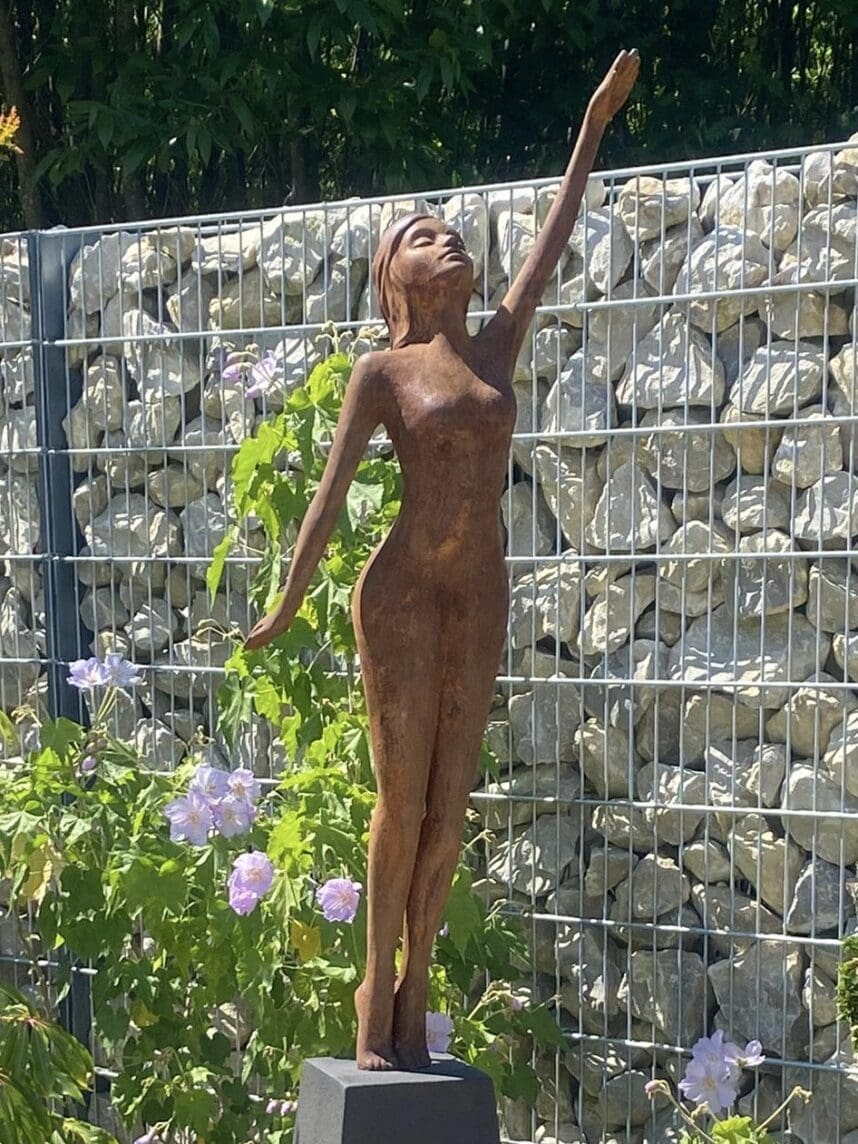 Wishes (Lifelike Life Size Nude Girl Garden Sculpture) - Image 2