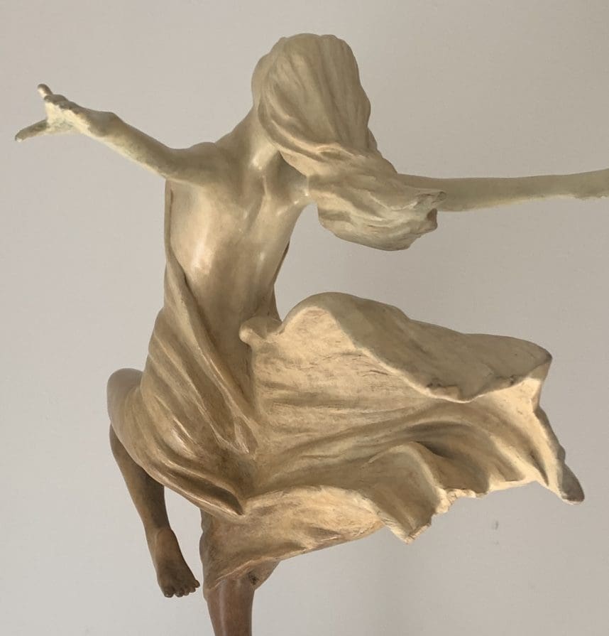 "To Live, to Breath, to Dance"Exhuberant Exstatic semi Nude Sculpture