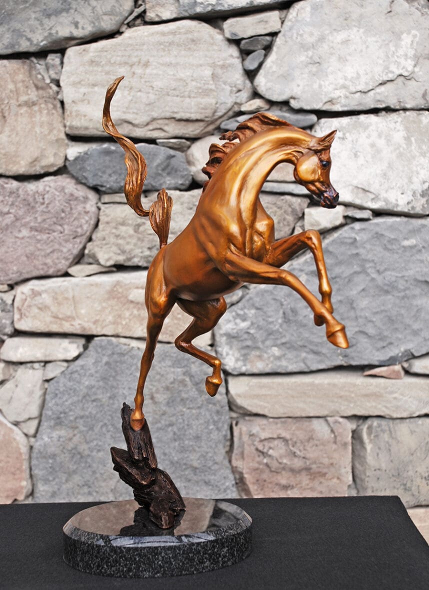 Sunshine Dancer (Bronze Small Prancing Horse Sculpture