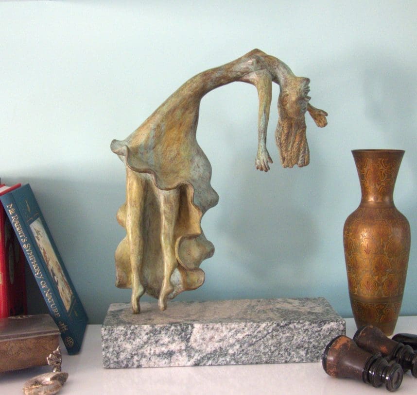 Dancer (Bronze Semi Abstract Ballerina Sculpture)