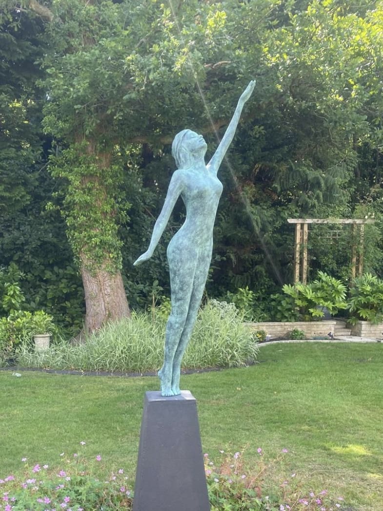 Wishes (Lifelike Life Size Nude Girl Garden Sculpture) - Image 9