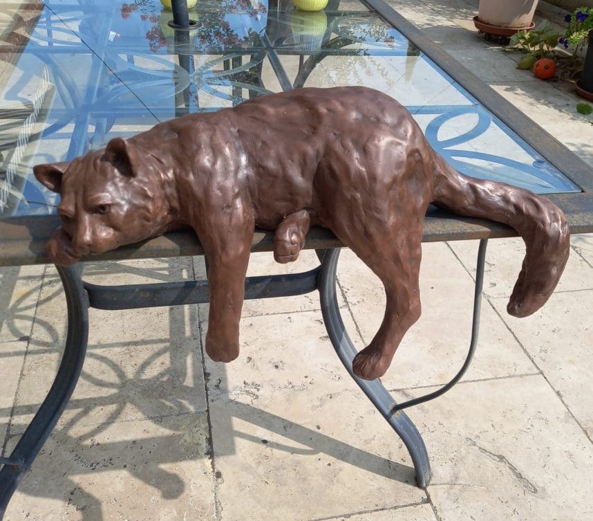 Catatonic (Cat Sleeping on Wall Sculpture) - Image 3