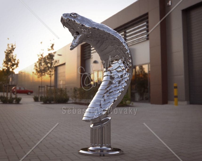 Cobra Head Statue Steel - Image 4