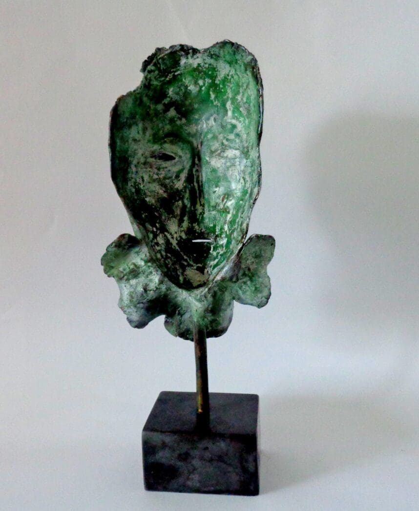 MASK - PIERO (Original Bronze Clown Face statue) - Image 7