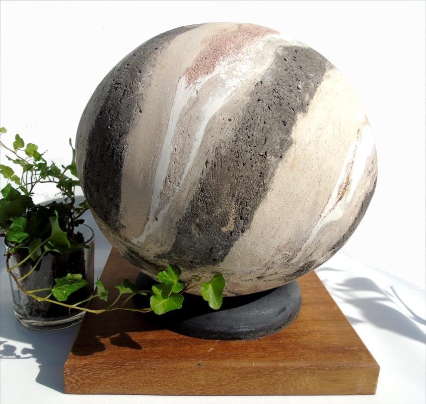 Giant Strata Sphere Ceramic Sculpture - Image 3