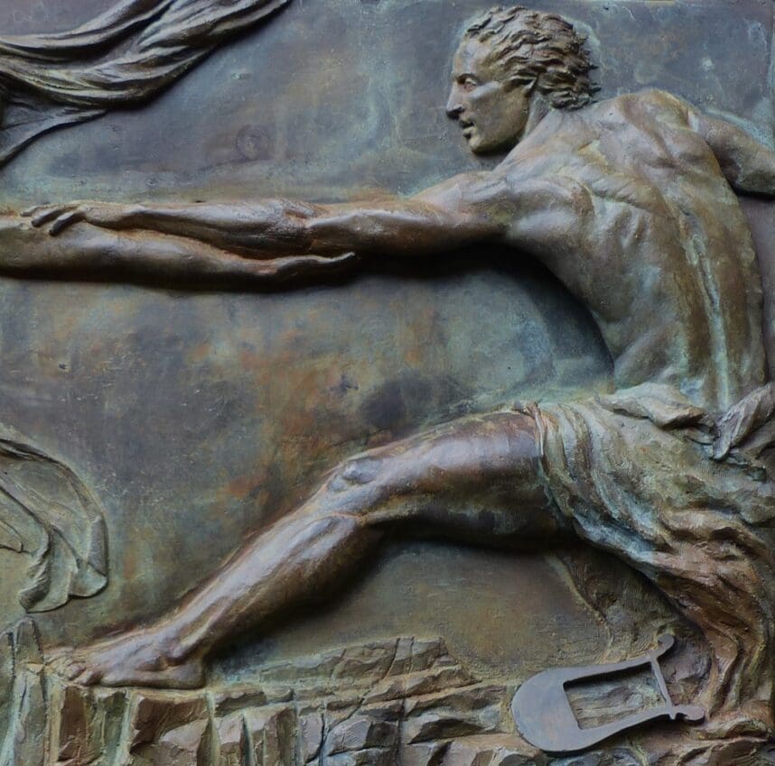 Orpheus and Eurydice (Small Relief Wall statue) - Image 2