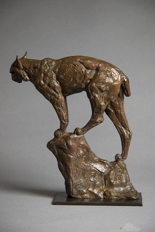 Lynx Maquette Big Cat (Detailed Lynx Bronze sculpture) - Image 3